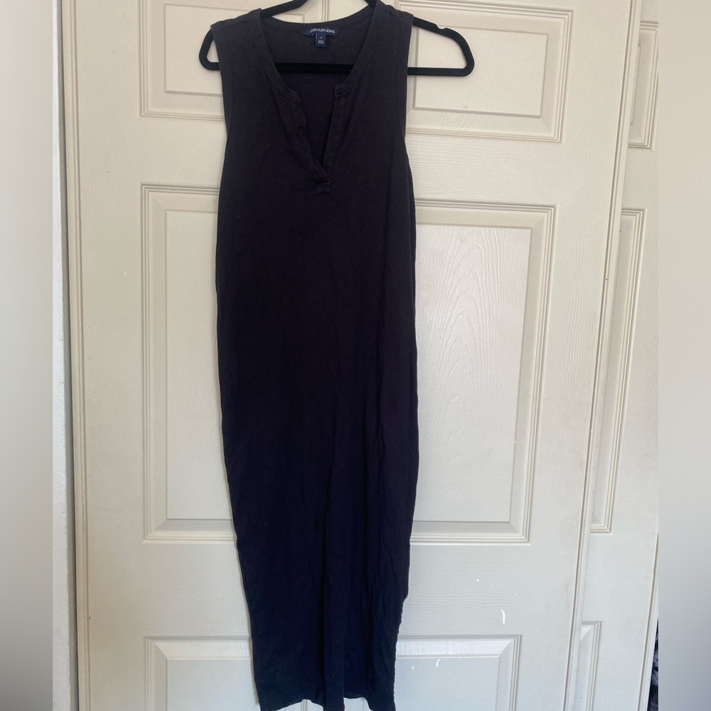 Calvin Klein Ribbed Straight Maxi dress